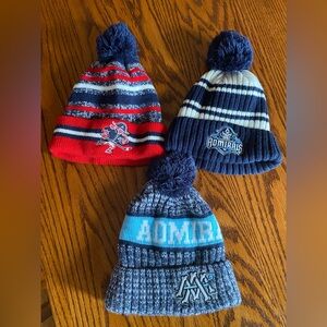 Admirals Knit Beanies with Pom Pom